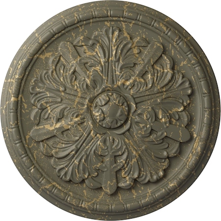Ekena Millwork Washington Ceiling Medallion (Fits Canopies up to 2 7/8"), 17 1/8"OD x 1 1/2"P, Witch Hazel Crackle CM17WAWHC